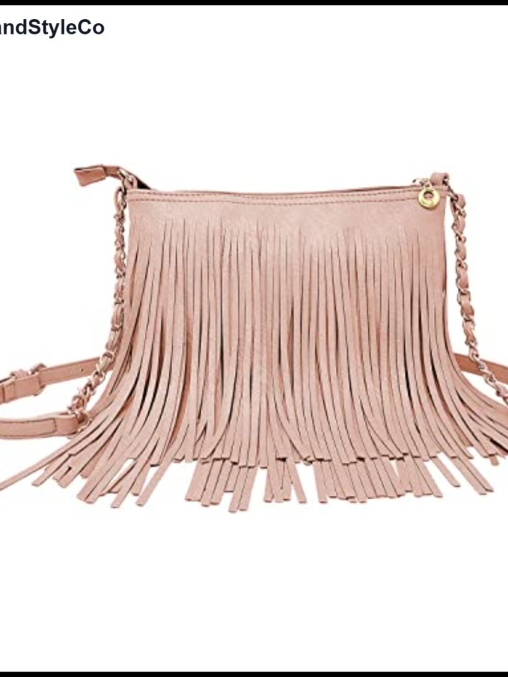 Fringe Crossbody Shoulder Bag with Tassel, Western Messenger Purse, Faux